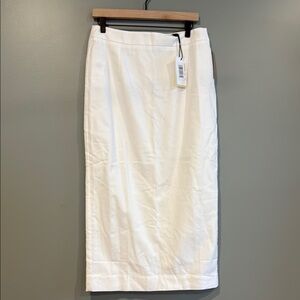 Cream Midi Pencil Skirt